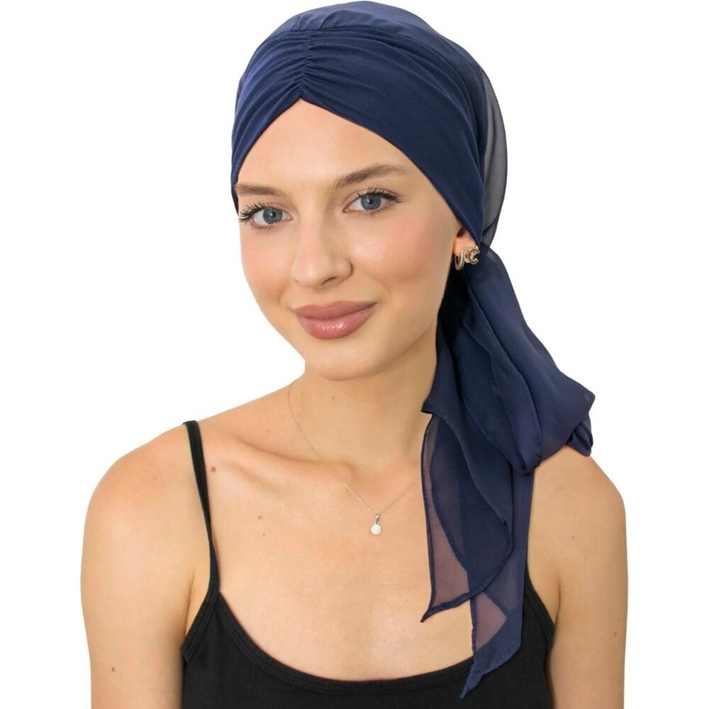 Women’s Pink Solid Scarf Skull Cap Chemo Headwear Hair Loss Turban